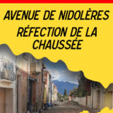 Travaux sur l'avenue de Nidolères à Tresserre