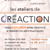 Ateliers Créaction le 6 avril à la Cave aux Contes à Tresserre.