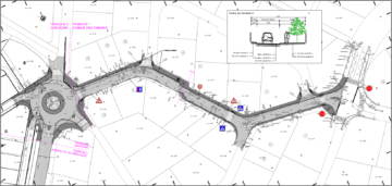 Plan des travaux de voirie sur l'avenue des Tamaris à Tresserre.