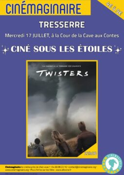 L'affiche du film Twisters, ciné sous les étoiles à Tresserre le 17 juillet 2024.
